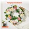 24 in Artificial Decorative Wreath White Pink Yellow Flowers for Indoor Outdoor Wall Decor